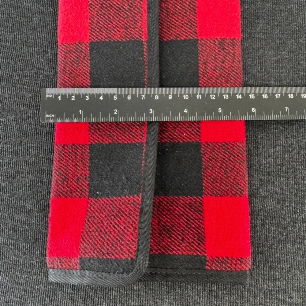 Buffalo Plaid Jewelry Organizer Toiletry Travel Case Red Black Checkered Storage